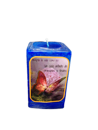 Vela cuadrada de 10cm (Cromoterapia)