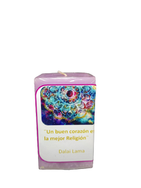 Vela cuadrada de 10cm (Cromoterapia)
